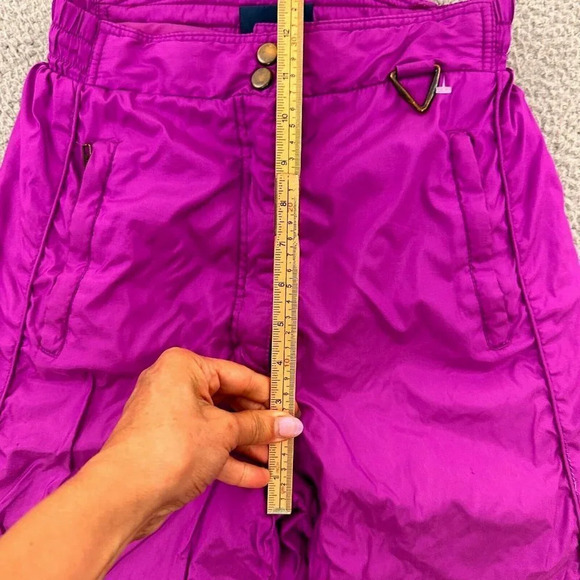 Vintage Skiing Passport Snow Pants Womens 26 x 31 Barbiecore High Waist Ski - Picture 9 of 16